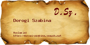 Dorogi Szabina névjegykártya